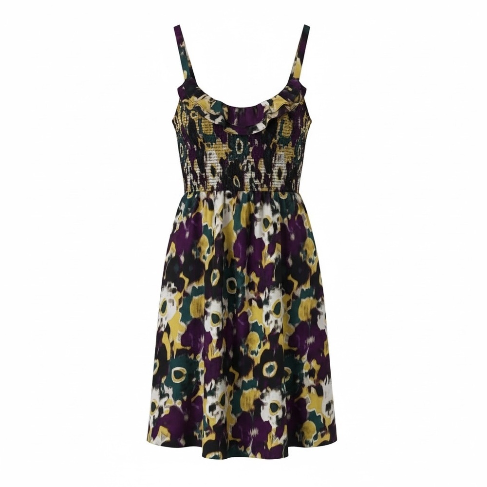 Maeve purple floral silk dress, small